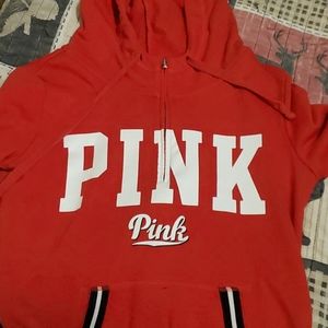 PINK half zip hoodie